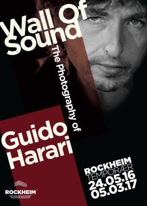 Poster for the exhibition 'Wall of Sound - The Photography of Guido Harari'